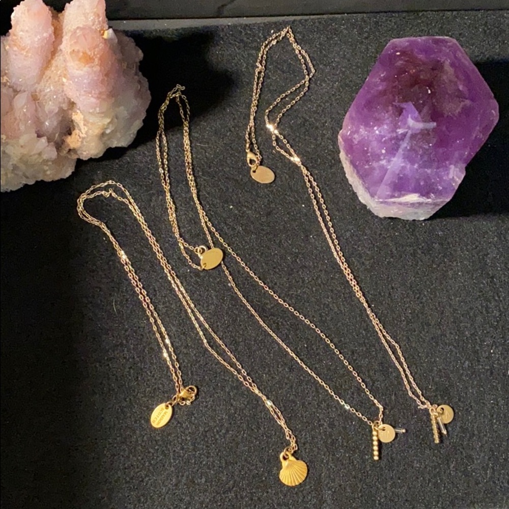 Set of 3 Maison Scotch Minimalist Necklaces
